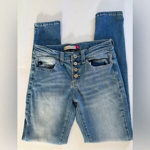 Vibrant Blue Kancan Girl’s Skinny Jeans- size 12 and adjustable waist